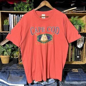 Vintage 90s Cape Cod Massachusetts Tee Shirt Single Stitch Sailboat Shirt XL